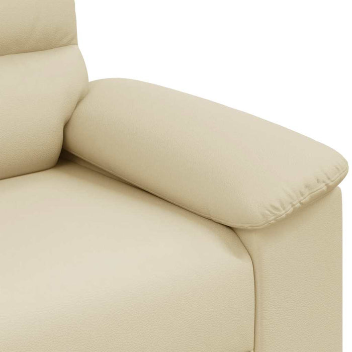 Canapea cu 2 locuri, crem, 160x81x84 cm, piele ecologică - WALTI WALTI
