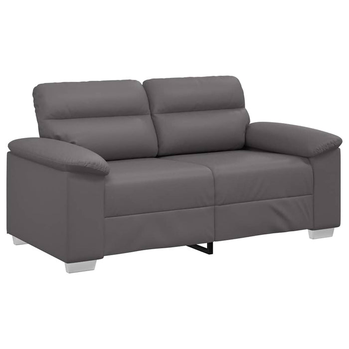 Canapea cu 2 locuri, gri, 160x81x84 cm, piele ecologică - WALTI WALTI