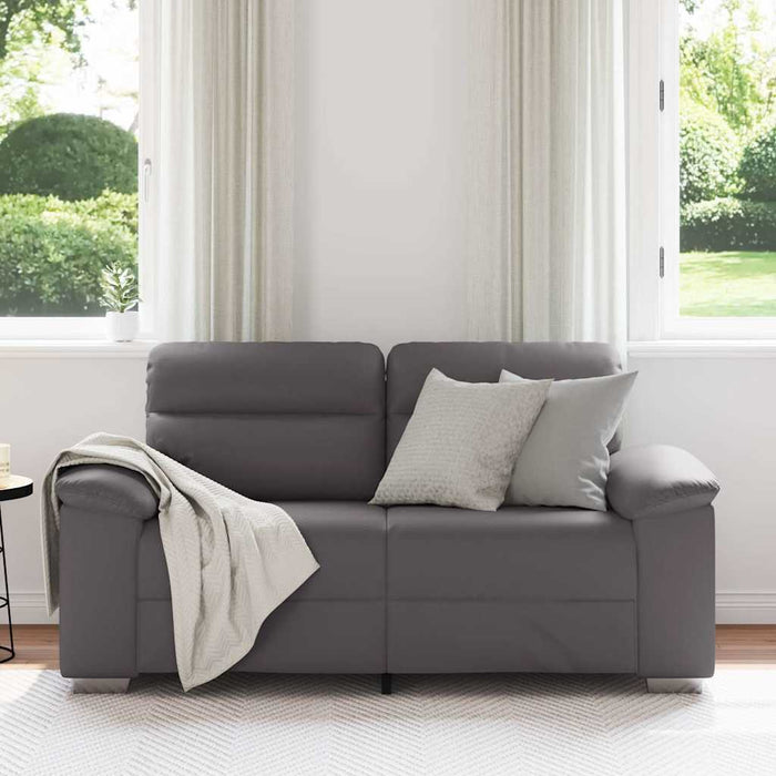 Canapea cu 2 locuri, gri, 160x81x84 cm, piele ecologică - WALTI WALTI