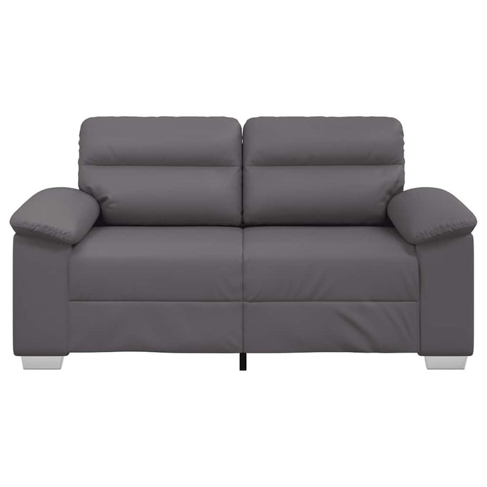Canapea cu 2 locuri, gri, 160x81x84 cm, piele ecologică - WALTI WALTI