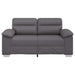 Canapea cu 2 locuri, gri, 160x81x84 cm, piele ecologică - WALTI WALTI