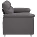 Canapea cu 2 locuri, gri, 160x81x84 cm, piele ecologică - WALTI WALTI
