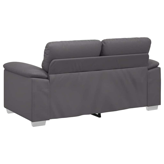 Canapea cu 2 locuri, gri, 160x81x84 cm, piele ecologică - WALTI WALTI