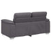 Canapea cu 2 locuri, gri, 160x81x84 cm, piele ecologică - WALTI WALTI