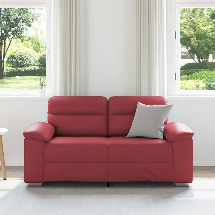 Canapea cu 2 locuri, roșu vin, 160x81x84 cm, piele ecologică - WALTI WALTI