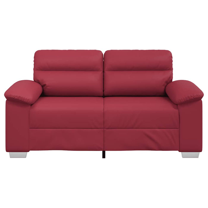 Canapea cu 2 locuri, roșu vin, 160x81x84 cm, piele ecologică - WALTI WALTI