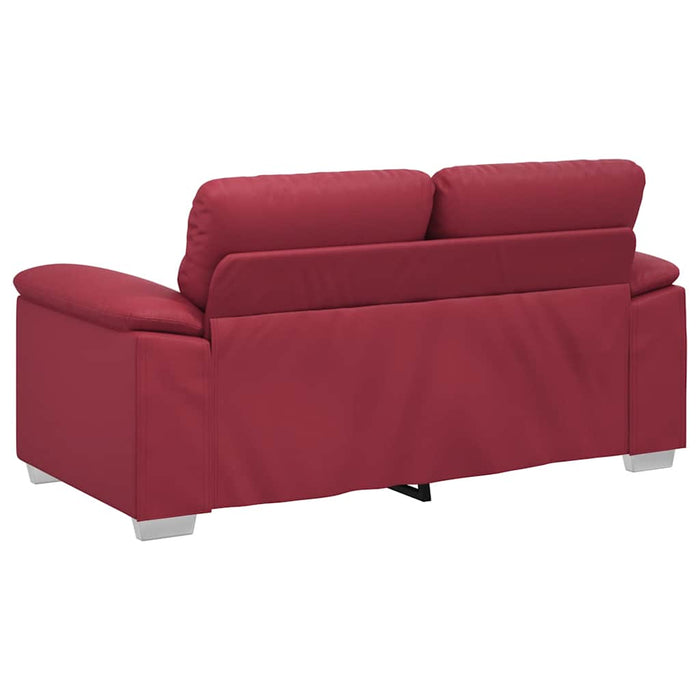 Canapea cu 2 locuri, roșu vin, 160x81x84 cm, piele ecologică - WALTI WALTI