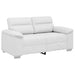 Canapea cu 2 locuri, albă, 160x81x84 cm, piele ecologică - WALTI WALTI