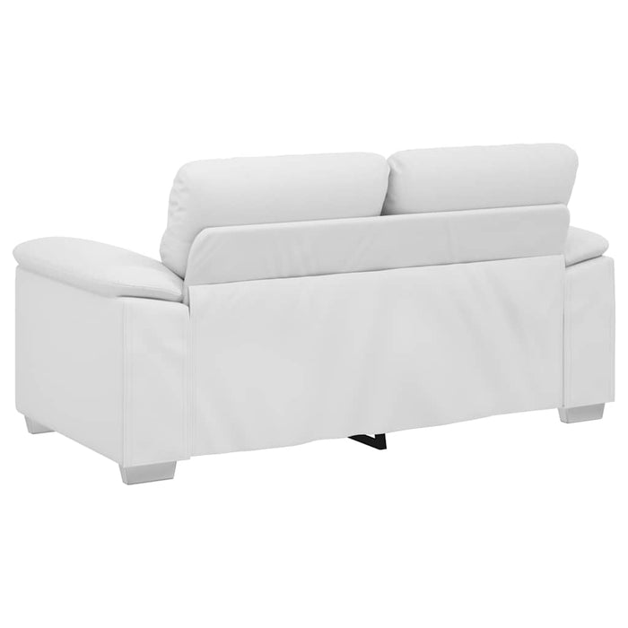 Canapea cu 2 locuri, albă, 160x81x84 cm, piele ecologică - WALTI WALTI