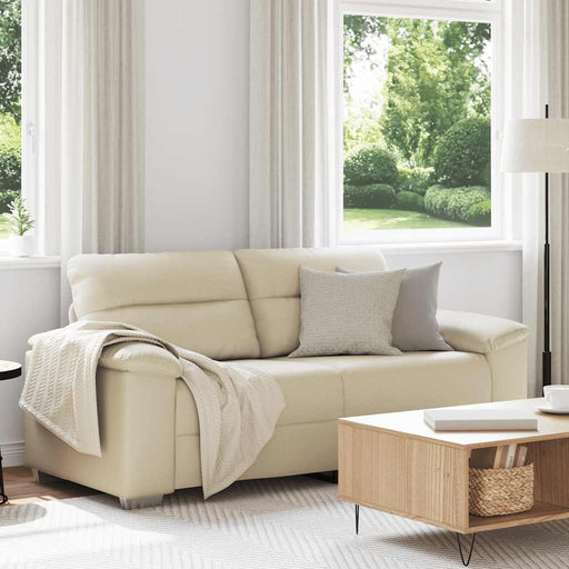 Canapea cu 2 locuri, crem, 180x81x84 cm, piele ecologică - WALTI WALTI