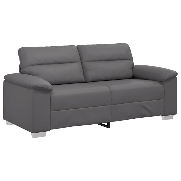 Canapea cu 2 locuri, gri, 180x81x84 cm, piele ecologică - WALTI WALTI