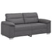 Canapea cu 2 locuri, gri, 180x81x84 cm, piele ecologică - WALTI WALTI