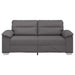 Canapea cu 2 locuri, gri, 180x81x84 cm, piele ecologică - WALTI WALTI