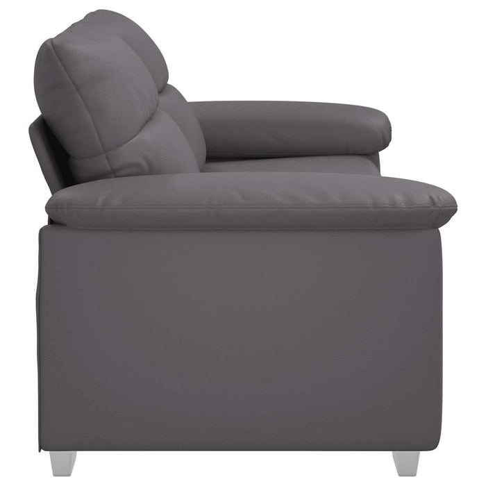 Canapea cu 2 locuri, gri, 180x81x84 cm, piele ecologică - WALTI WALTI