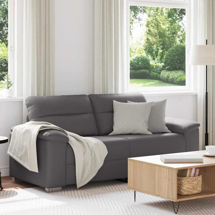Canapea cu 2 locuri, gri, 180x81x84 cm, piele ecologică - WALTI WALTI