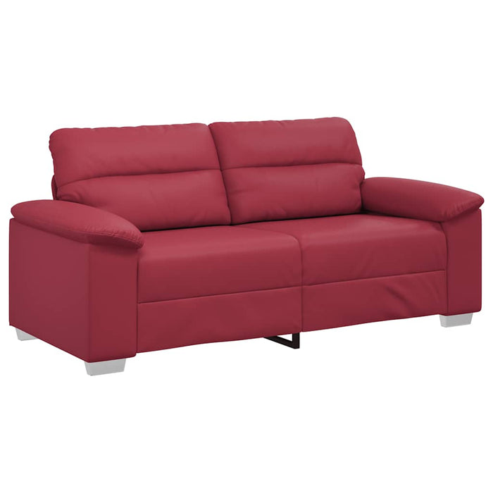 Canapea cu 2 locuri, roșu vin, 180x81x84 cm, piele ecologică - WALTI WALTI