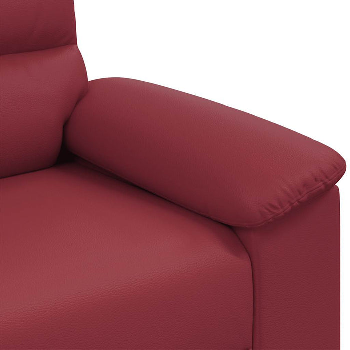 Canapea cu 2 locuri, roșu vin, 180x81x84 cm, piele ecologică - WALTI WALTI