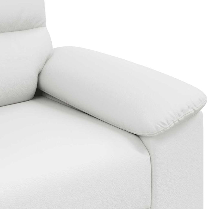 Canapea cu 2 locuri, albă, 180x81x84 cm, piele ecologică - WALTI WALTI