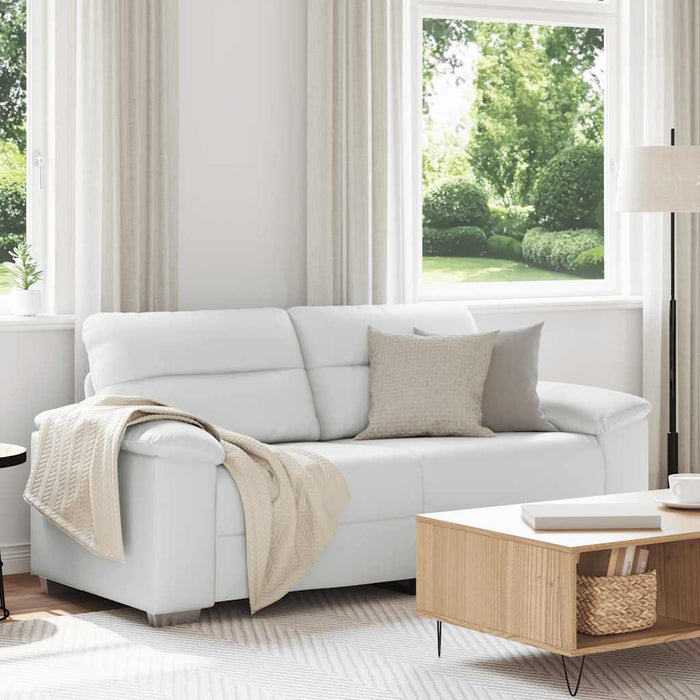 Canapea cu 2 locuri, albă, 180x81x84 cm, piele ecologică - WALTI WALTI