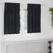 Perdele opace 2 pcs Negru 140 x 140 cm Catifea - WALTI WALTI
