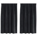 Perdele opace 2 pcs Negru 140 x 140 cm Catifea - WALTI WALTI