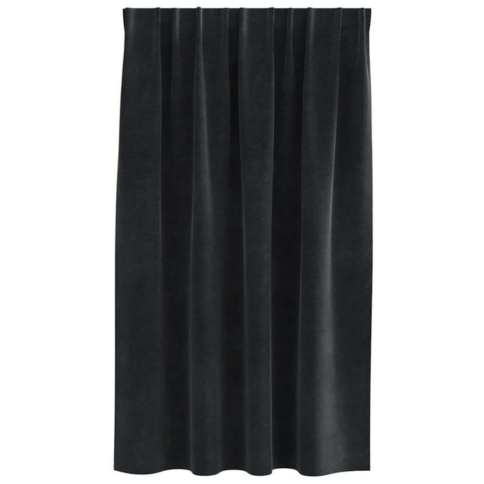 Perdele opace 2 pcs Negru 140 x 140 cm Catifea - WALTI WALTI