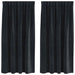 Perdele opace 2 pcs Negru 140 x 175 cm Catifea - WALTI WALTI