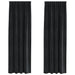 Perdele opace 2 pcs Negru 140 x 245 cm Catifea - WALTI WALTI