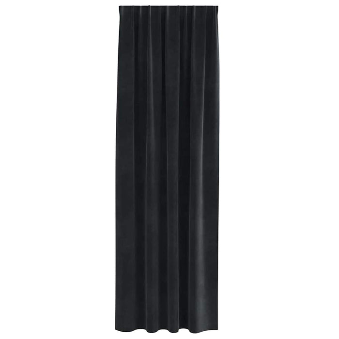 Perdele opace 2 pcs Negru 140 x 245 cm Catifea - WALTI WALTI