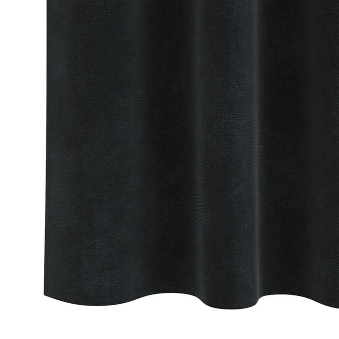 Perdele opace 2 pcs Negru 140 x 260 cm Catifea - WALTI WALTI