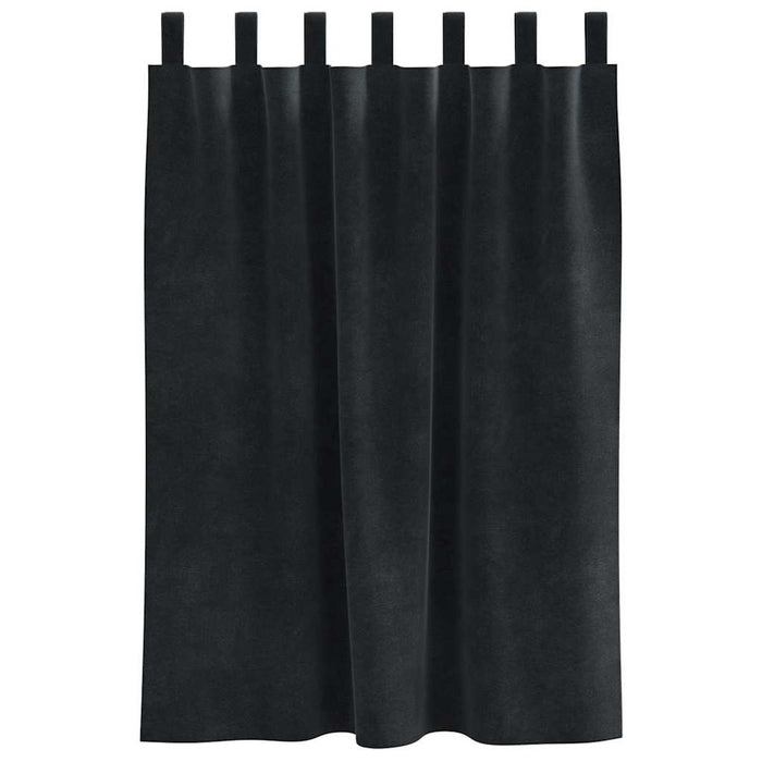 Perdele opace 2 pcs Negru 140 x 140 cm Catifea - WALTI WALTI