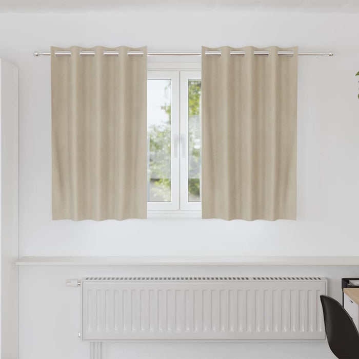 Perdele opace 2 pcs Crem 140 x 140 cm Catifea - WALTI WALTI