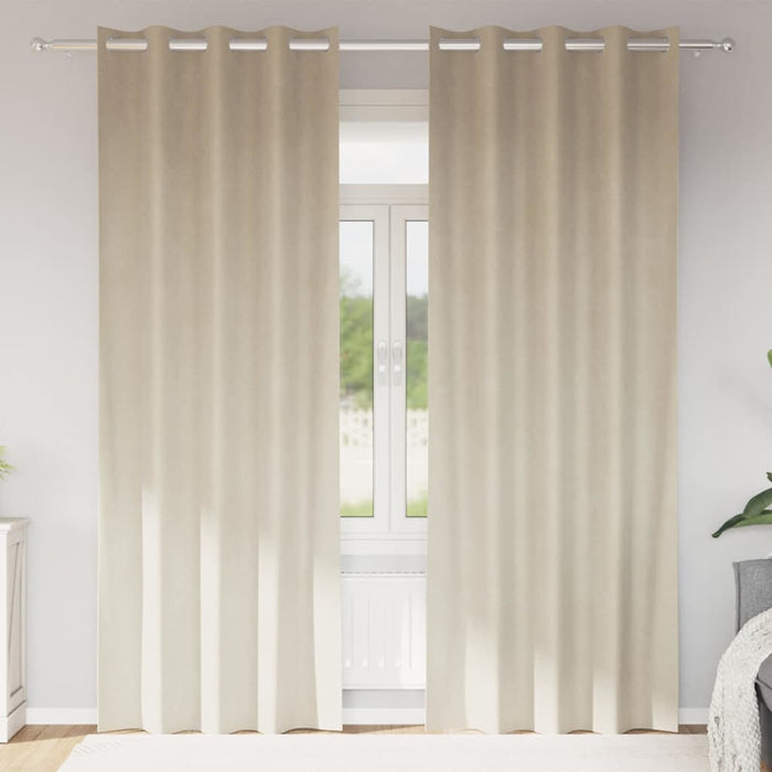 Perdele opace 2 buc. Crem 140 x 260 cm Catifea - WALTI WALTI