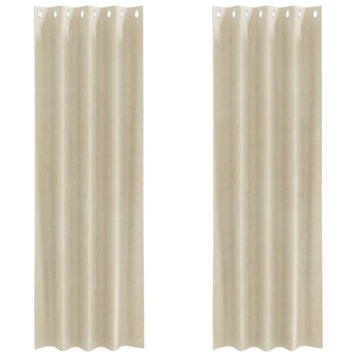 Perdele opace 2 buc. Crem 140 x 260 cm Catifea - WALTI WALTI