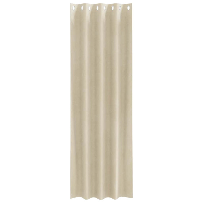 Perdele opace 2 buc. Crem 140 x 260 cm Catifea - WALTI WALTI