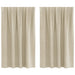 Perdele opace 2 pcs Crem 140 x 140 cm Catifea - WALTI WALTI