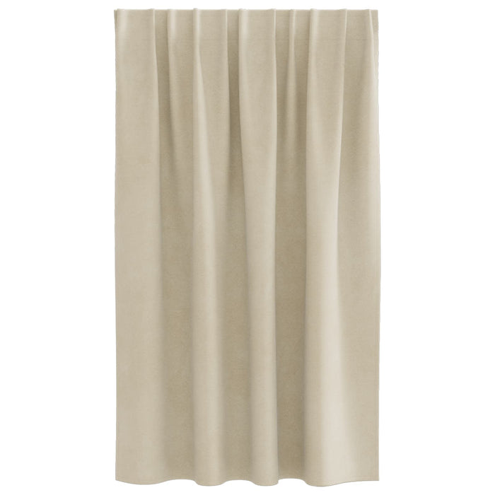 Perdele opace 2 pcs Crem 140 x 140 cm Catifea - WALTI WALTI