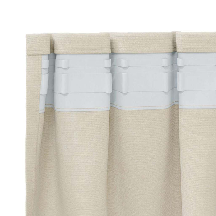 Perdele opace 2 pcs Crem 140 x 245 cm Catifea - WALTI WALTI