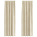 Perdele opace 2 pcs Crem 140 x 245 cm Catifea - WALTI WALTI