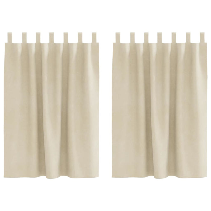 Perdele opace 2 pcs Crem 140 x 140 cm Catifea - WALTI WALTI