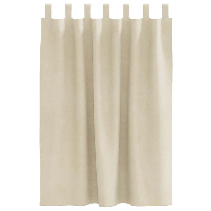 Perdele opace 2 pcs Crem 140 x 140 cm Catifea - WALTI WALTI