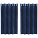 Perdele opace 2 pcs Albastru închis 140 x 140 cm Catifea - WALTI WALTI