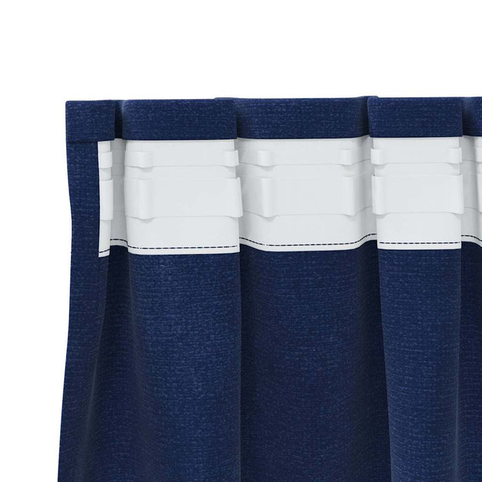 Perdele opace 2 pcs Albastru închis 140 x 140 cm Catifea - WALTI WALTI