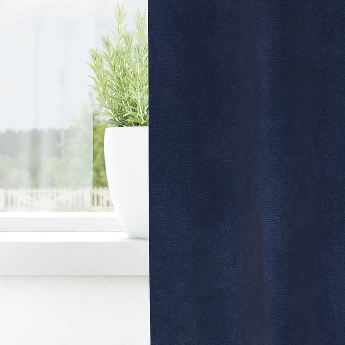 Perdele opace 2 pcs Albastru închis 140 x 140 cm Catifea - WALTI WALTI