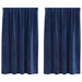 Perdele opace 2 pcs Albastru închis 140 x 140 cm Catifea - WALTI WALTI