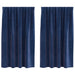 Perdele opace 2 pcs Albastru închis 140 x 175 cm Catifea - WALTI WALTI