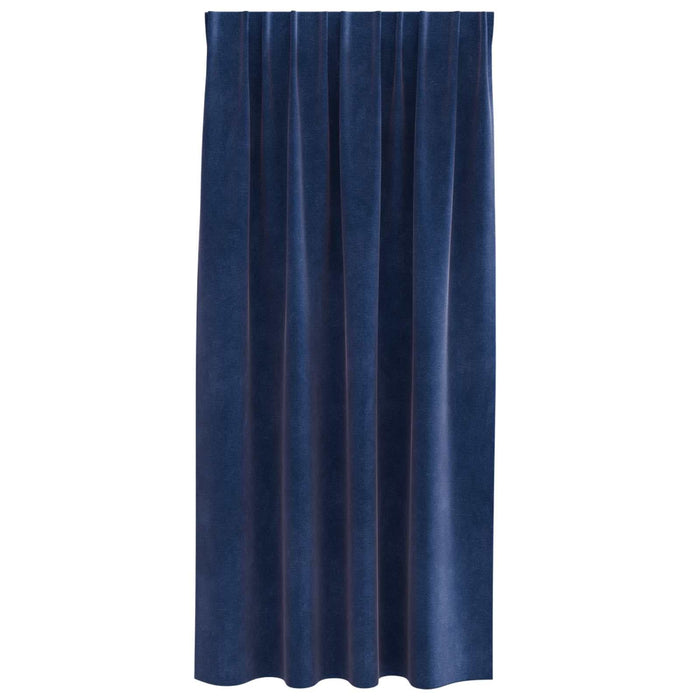 Perdele opace 2 pcs Albastru închis 140 x 175 cm Catifea - WALTI WALTI