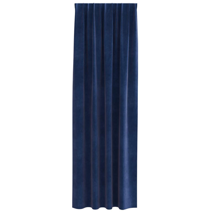Perdele opace 2 pcs Albastru închis 140 x 225 cm Catifea - WALTI WALTI