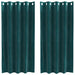 Perdele opace 2 pcs Verde închis 140 x 175 cm Catifea - WALTI WALTI
