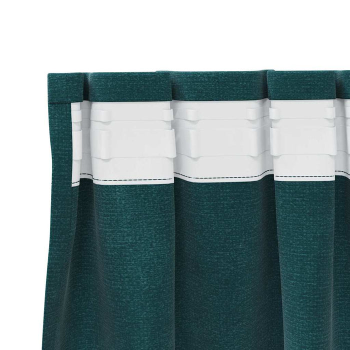 Perdele opace 2 pcs Verde închis 140 x 140 cm Catifea - WALTI WALTI